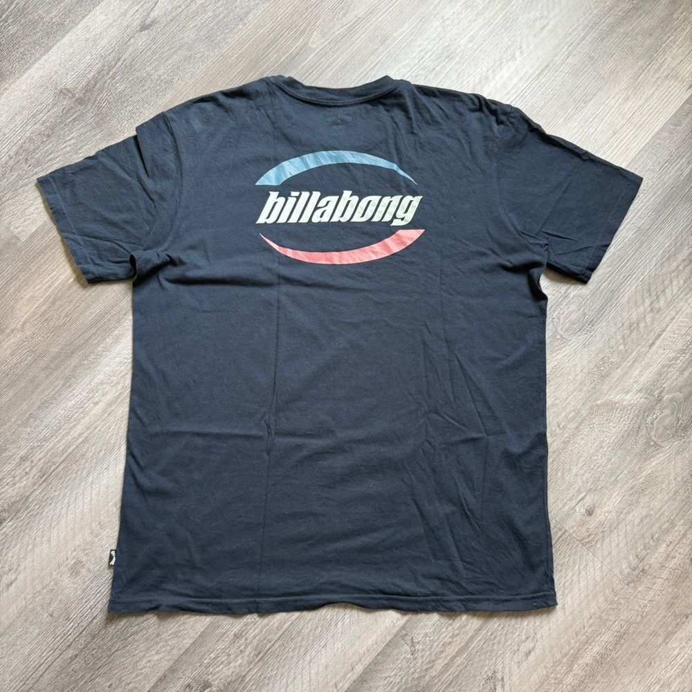 Billabong Short Sleeve Navy Blue Logo Graphic Tee Men’s Large - Picture 2 of 8